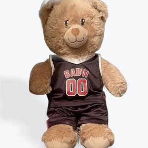 Build-A-Bear Teddy Bear Plush Basketball Outfit BABW Jersey 16” Stuffed Animal